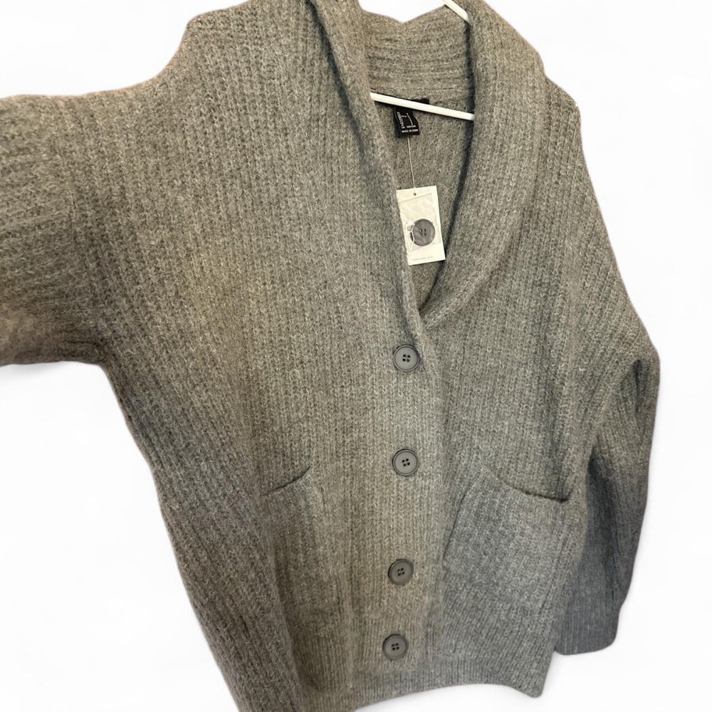 Forever 21 Gray Button-Up Cardigan